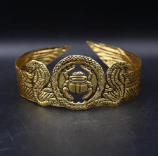 Authentic Ancient Egyptian Antiquities Rare Copper Crown For Scarab Egyptian BC picture