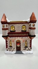 Caldor Hand Painted Porcelain Lighted House Police Station 1992 Excellent  picture