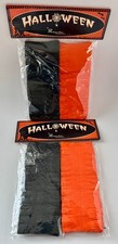 2 Packages of Bethany Lowe Vintage Style Crepe Paper Streamers Orange & Black picture