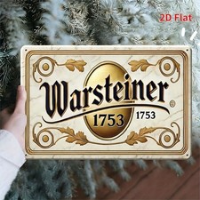 2D Flat, Warsteiner Beer Vintage Tin Metal Signs (7.8x11.8in) - Elegant Wall Art picture