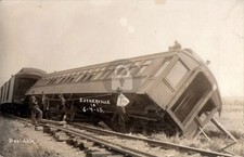 Estherville IA Iowa Train Wreck Disaster c1910 RPPC Photo Postcard COPY picture