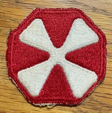 ORIGINAL WWII & 1950’s - US 8th ARMY PATCH - WORN picture