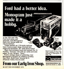 Original 1973 Monogram Models Print Ad (5in x 6in) Advertisement picture