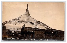 EZRA MEEKER ORIGINAL real photo postcard rppc CHIMNEY ROCK, SCOTTSBLUFF NE picture