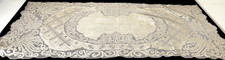 Antique Handmade Linen Needle Lace & Buratto Placemats & Runner for 12 NWOT B279 picture