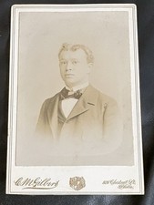 1896 Big 10 Champs Iowa Hawkeyes Football Coach Alfred E Bull Penn Cabinet Card picture