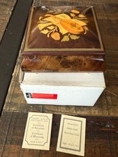 Beautiful Giglio Asla Made In Italy Wood Inlaid Music Jewelry Box Amazing Grace picture