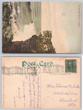 Vintage Niagara Falls Postcard Dunkirk NY Water West & Jones Drug 1909 Posted picture