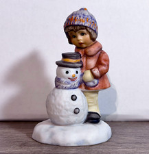 Berta Hummel A Gift For Snowman Figurine Hand Painted Signed 2001 BH92/P Goebel picture