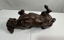 Vintage Heredities Bronzed Resin Dog Sculpture 12 Inch picture