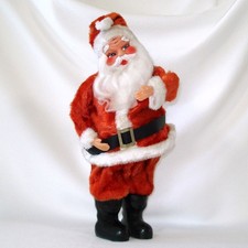 1950s Wind Up Christmas Santa Doll Toy Dances to Jingle Bells picture