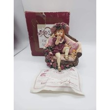 FayZah Spanos Kisses Figurine 1997 Victorian Girl Blowing Kiss with Box COA picture