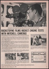 1959 Rocketdyne Motion Picture Unit Photos Mitchell Camera Glendale CA Print Ad picture