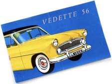 1956 SIMCA VEDETTE V-8 16pp catalog/brochure picture