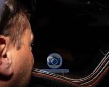ASTRONAUT REID WISEMAN GAZING THROUGH ORION WINDOW AT MOON 8X10 PHOTO picture