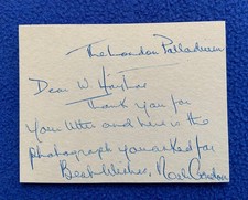 Noele Gordon Signed  Message  The London Palladium c1950s  - Crossroads picture