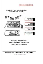 58 Page TM 11-5805-294-12 Operator MANUAL TELEPHONE SWITCHBOARD SB-993/GT on CD picture