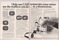 MCS Space Tablet 3D CAD System Print Ad 1982 Vintage Microcomputer picture