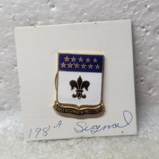 VTG US Army 198th Signal Battalion Pin First Regiment Of First State DI NS Meyer picture