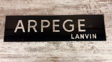 Arpege Lanvin Vintage Acrylic Advertisment Sign Plaque 28” Long  picture