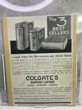1916 Vintage Black & White Printed Advertisement Colgate’s Shaving Lather picture