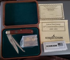 2000/2001 Schrade Cutlery Federal Duck Commemorative Knife and Stamp Set picture