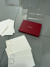 Cartier Stationery Set of 4 in Red Box Note Cards & Envelopes RARE WATCH picture