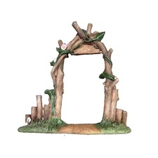 Top Collection Painted Resin Garden Archway Figurine, Multicolor Floral picture