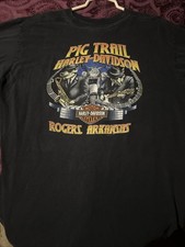 Vintage 2008 Harley Davidson Shirt XL Pig Trail Rogers Arkansas Blues Bro Hogs picture