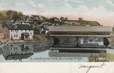 1906 Postmark, East Fairfield  Vt. / St Johnsbury VT. Covered Bridge/Town  a162 picture
