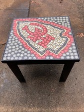 Vintage Handmade KC Chiefs Beer Cap Table Top picture