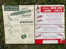 RARE Vintage Hunting Scotch Duck Call & Lohman Bird Game Calls Flyers picture