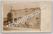 Lawndale OH Ohio RPPC Earl J Scott Grocery Delivery Wagons Scarce Postcard M38 picture