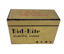 Rare 1934 Bid-Rite De Luxe Self-Sorting Playing Cards Set Gilt Edges Complete picture