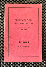 NORTH WHITE PLAINS FIRE COMPANY NO. 1 BY-LAWS 1954 TOWN OF NORTH CASTLE BOOKLET picture