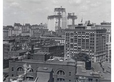 1932 Boston MA Post Office Construction Custom House Glass Negative OOAK 4x5 picture