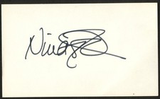 Nina Foch d2008 signed autograph 3x5 card Actress Executive Suite R255 picture