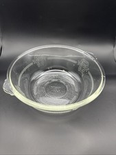 Glasbake Vintage Casserole Glass 206 Poppy Pattern Dish • No Lid picture