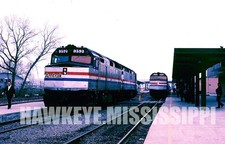 ORIGINAL SLIDE AMTRAK AMT #352 rensselaer ny c1985 35MM TRAIN STATION PHOTO picture