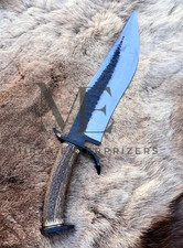 CUSTOM HANDMADE CARBON STEEL BOWIE STYLE HUNTING CAMPING KNIFE |USA TAX PAID picture