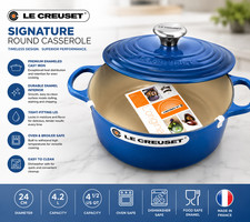 Le Creuset Signature Round Dutch Oven 4.5 Qt — Marseille Blue | Enameled Cast Ir picture