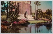 Lake Wales Florida FL Singing Tower Entrance Across Moat Postcard c1930s picture