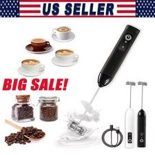 Electric Milk Frother Handheld Drink Foamer Coffee Mixer Egg Beater Double Whisk picture