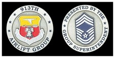 913th Airlift Group Superintendent Challenge Coin 4#A picture