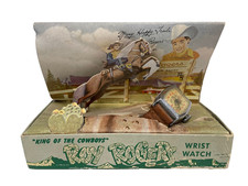 ROY ROGERS  NEW 1940's BRADLEY WRIST WTCH AND DISPLAY picture