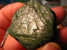 378cts 75g 1.6x.66inch NATURAL GREEN EMERALD CRYSTAL COLOR ENHANCED ZAMBIA #403 picture
