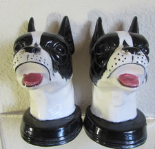 Ceramic Boston Bull Terrier Bookends picture