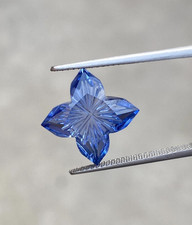 AAA Lab Grown Blue Sapphire Fantasy Cross Cut Loose Gemstone 7.50 Ct (11x11 mm) picture