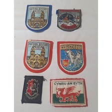 Vintage 1981 UK Souvenir Patch Lot Natural History Museum Whipsnade Wales 6pc picture