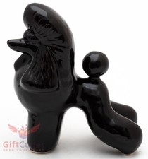 Porcelain Figurine of the black Poodle Dog picture
